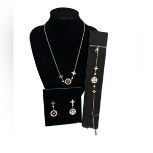 New stainless steel four-leaf clover necklace earrings bracelet fashion jewelry